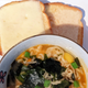 ramen with cheese toast